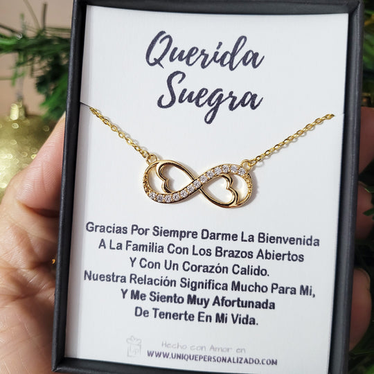 Cadena Infinito y piedras Zirconia (Suegra) - Unique Personalizado