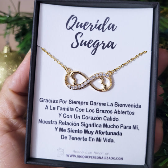 Cadena Infinito y piedras Zirconia (Suegra) - Unique Personalizado