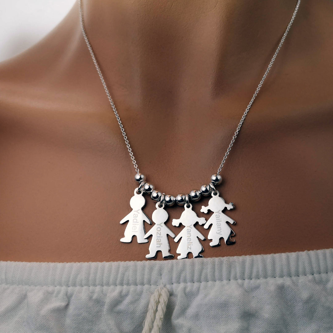 Cadena para mamá con hijos personalizados - Unique Personalizado