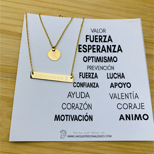 Cadena shoker barra y circulo - Unique Personalizado