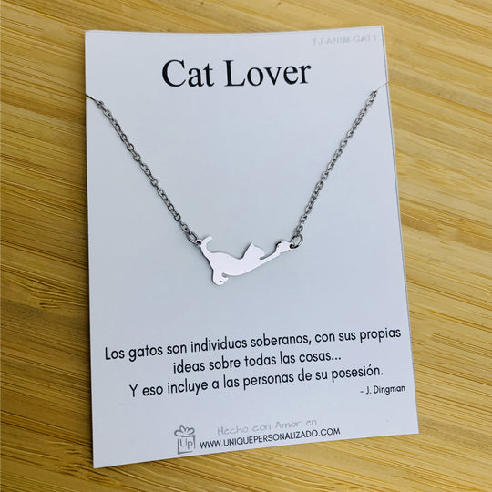 Cadena gato estirándose - Unique Personalizado