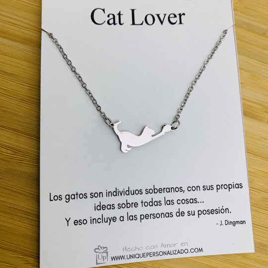 Cadena gato estirándose - Unique Personalizado