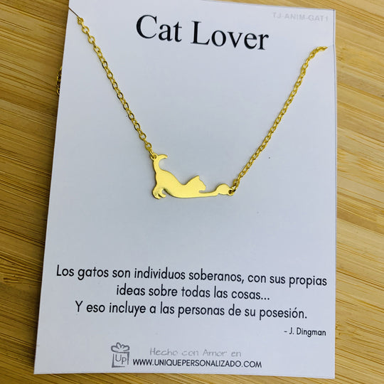 Cadena gato estirándose - Unique Personalizado