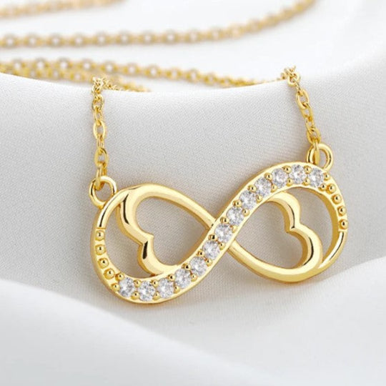 Cadena con infinito y toques de piedra ( Madrina ) - Unique Personalizado