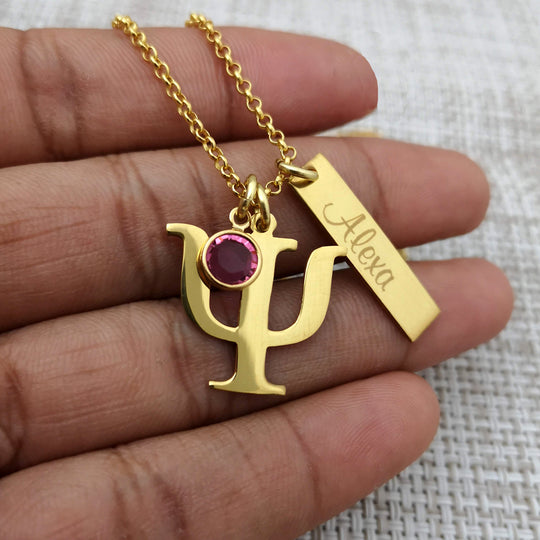 Cadena de Psicología con zirconia y plaquita - Unique Personalizado