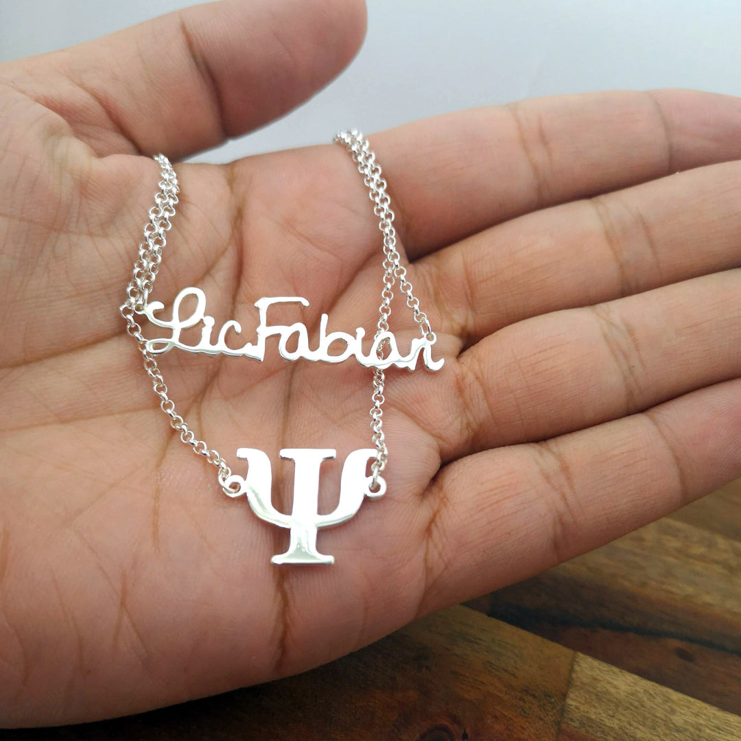 Cadena Psicología con nombre personalizado - Unique Personalizado