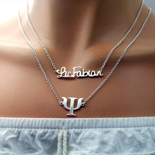 Cadena Psicología con nombre personalizado - Unique Personalizado