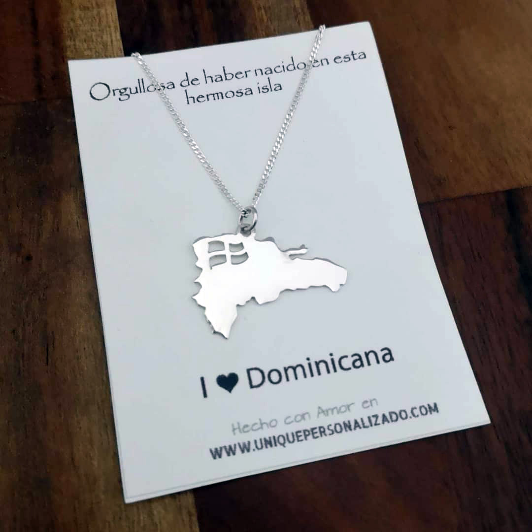 MAPA RD CON BANDERA CALADA - Unique Personalizado