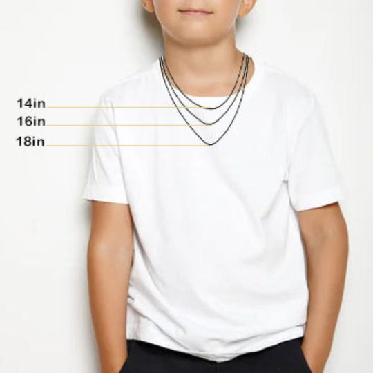 Cadena con nombre y corona para niño - Unique Personalizado