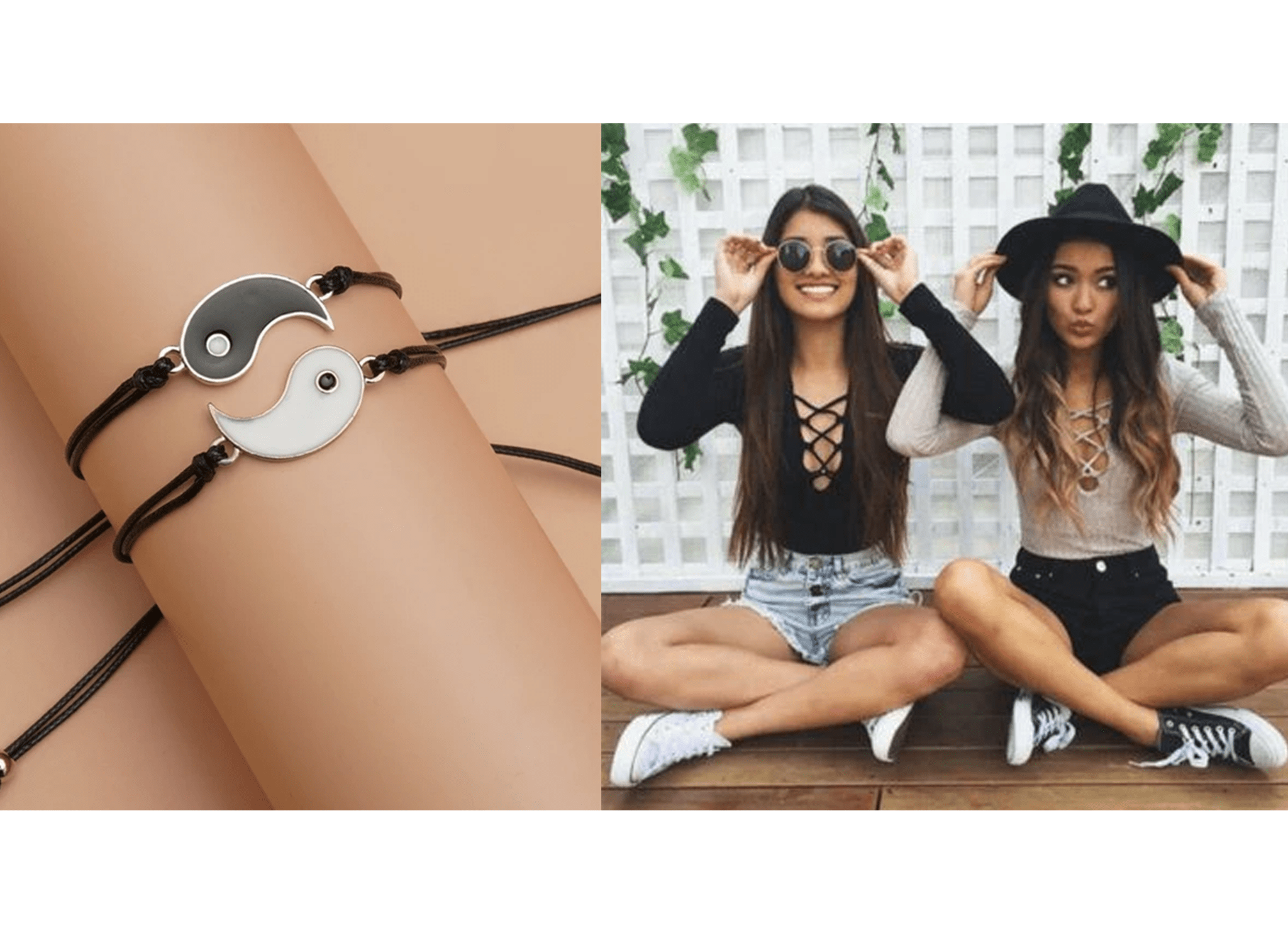 Brazaletes para amigas y hermanas - Unique Personalizado