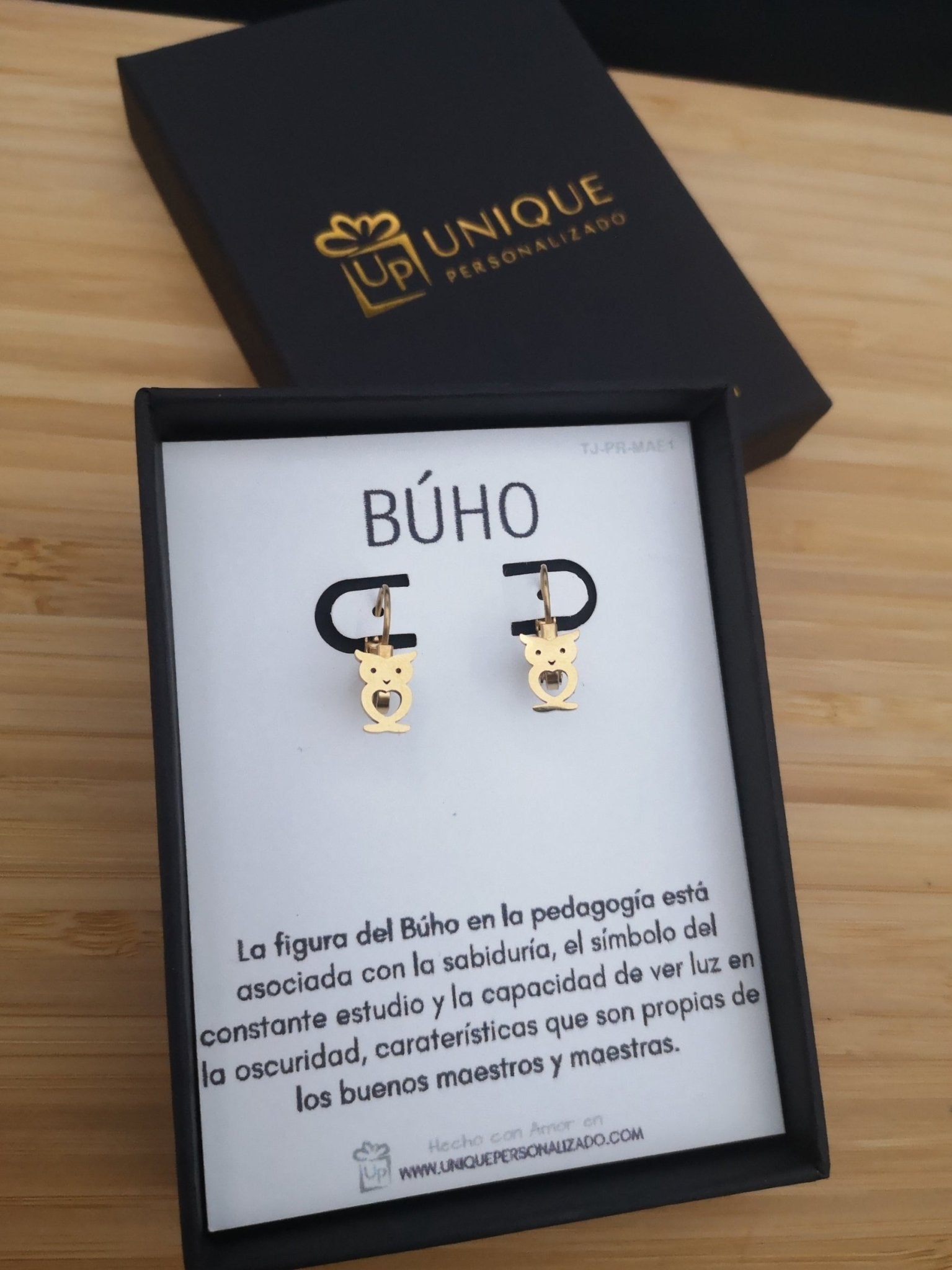 ARETES BUHO ( A - AR - ANI2 ) - Unique Personalizado