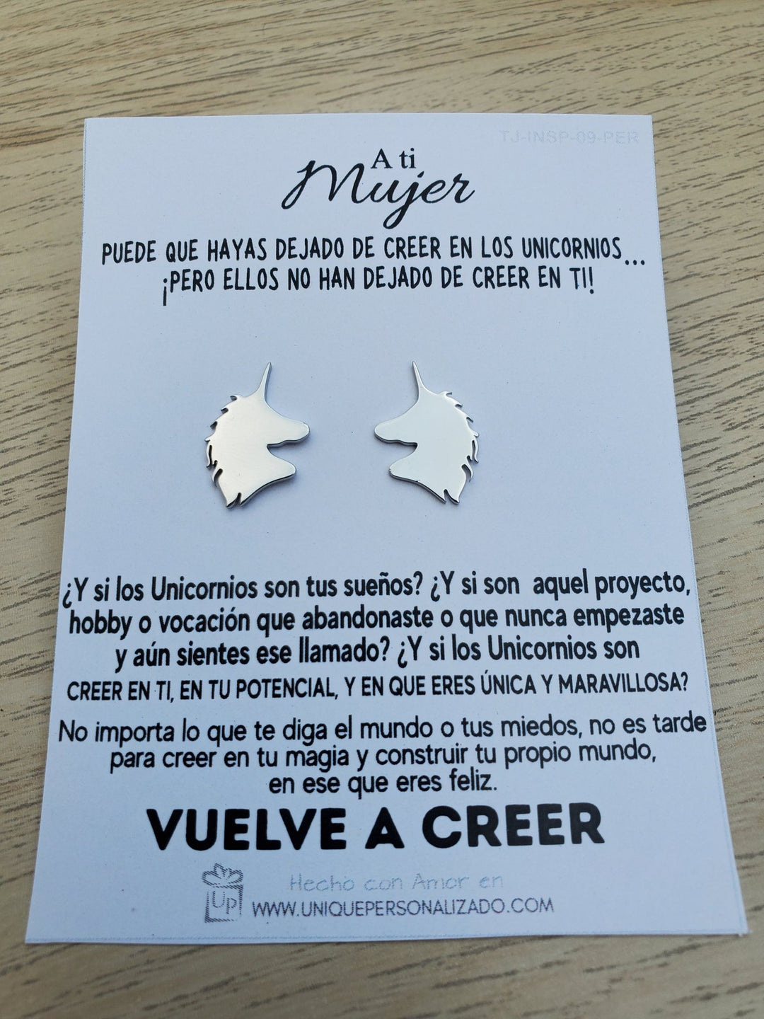 Aretes Unicornios - Vuelve a creer ( A - AR - UNI2 ) - Unique Personalizado