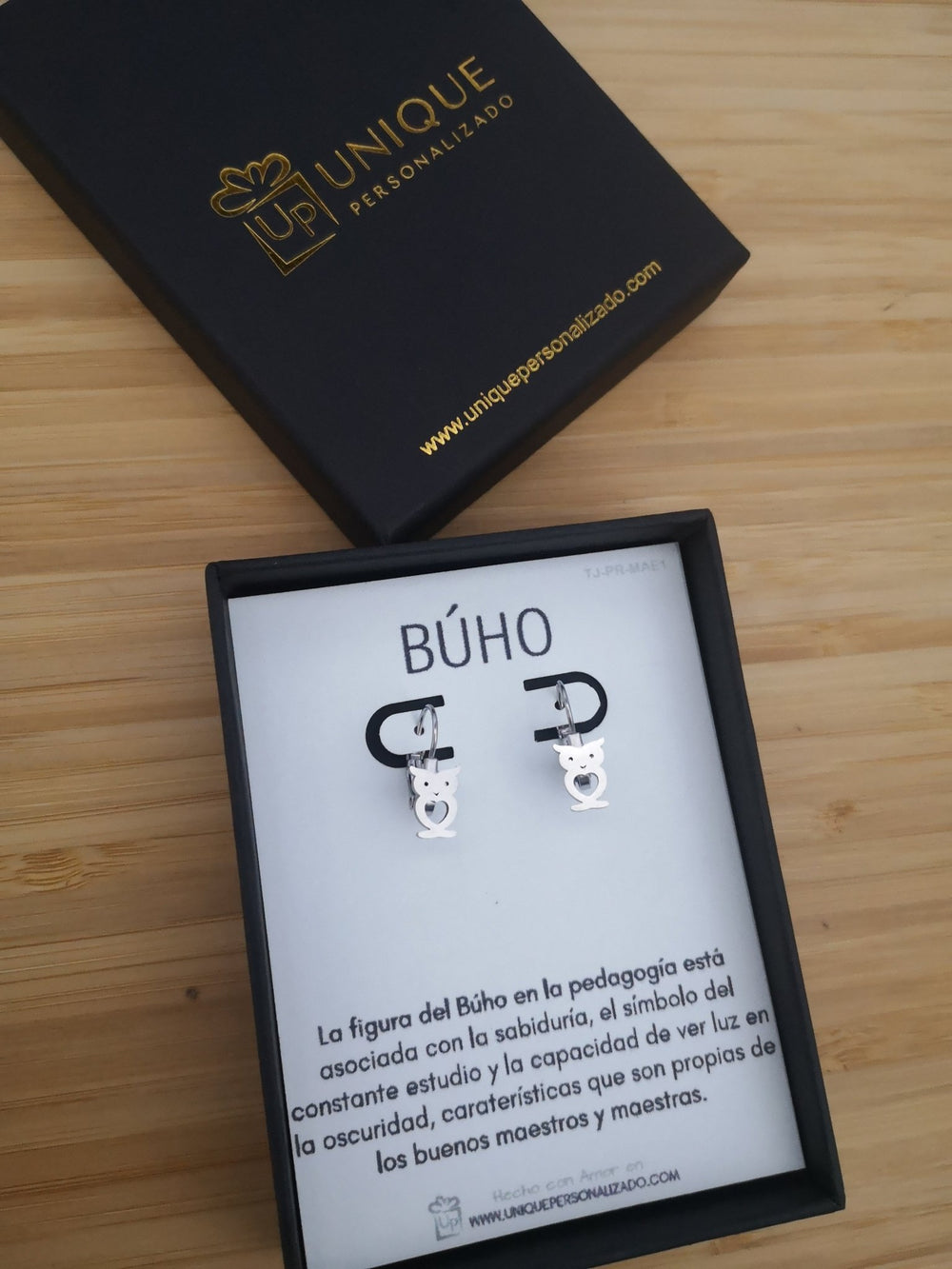 ARETES BUHO ( A - AR - ANI2 ) - Unique Personalizado