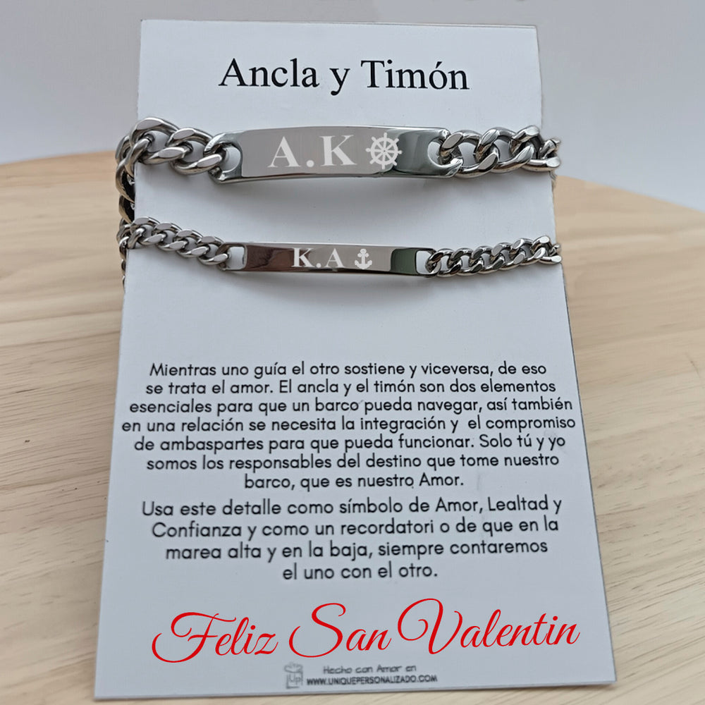 Set de Brazalete Ancla y timon