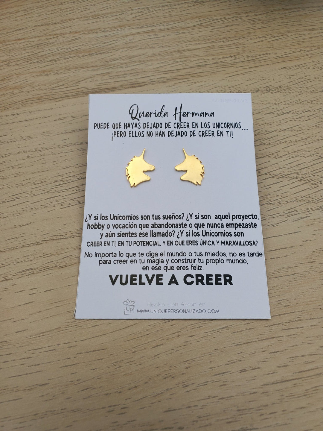 Aretes Unicornios - Vuelve a creer ( A - AR - UNI2 ) - Unique Personalizado