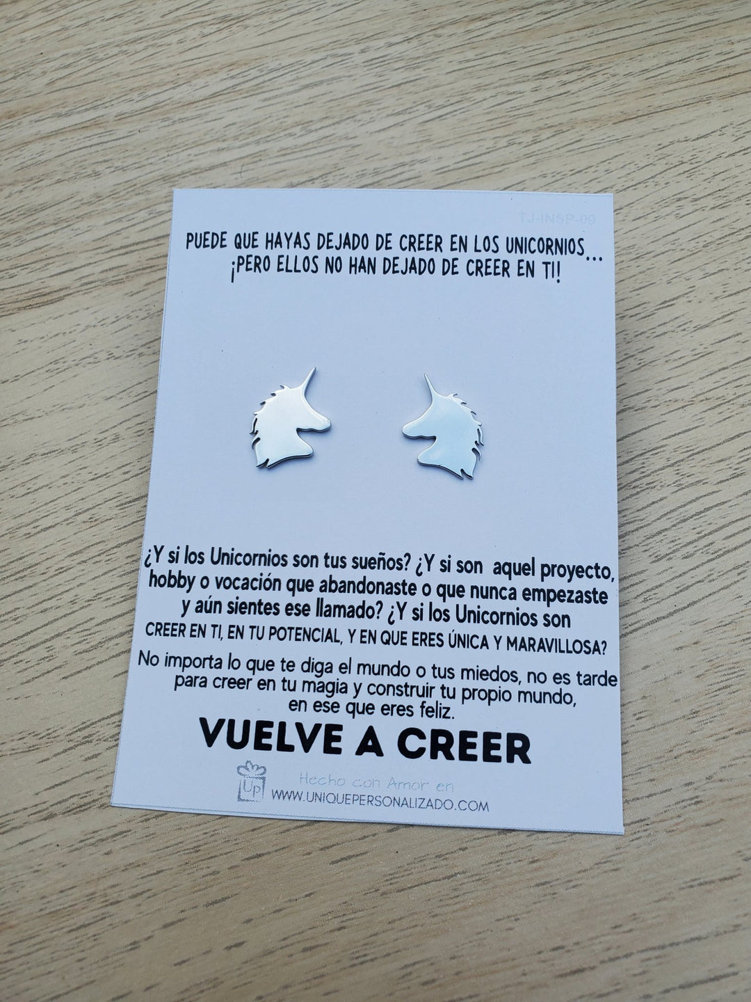 Aretes Unicornios - Vuelve a creer ( A - AR - UNI2 ) - Unique Personalizado