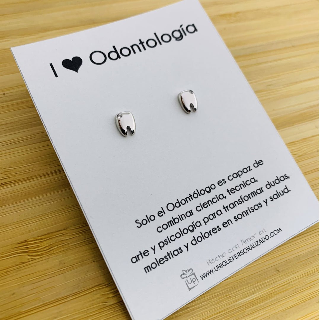 Aretes odontólogo tipo muela - Unique Personalizado