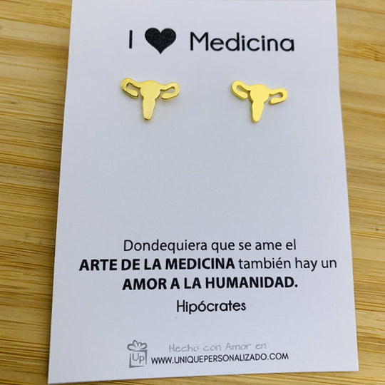 Aretes dormilona trompa de Falopio - Unique Personalizado