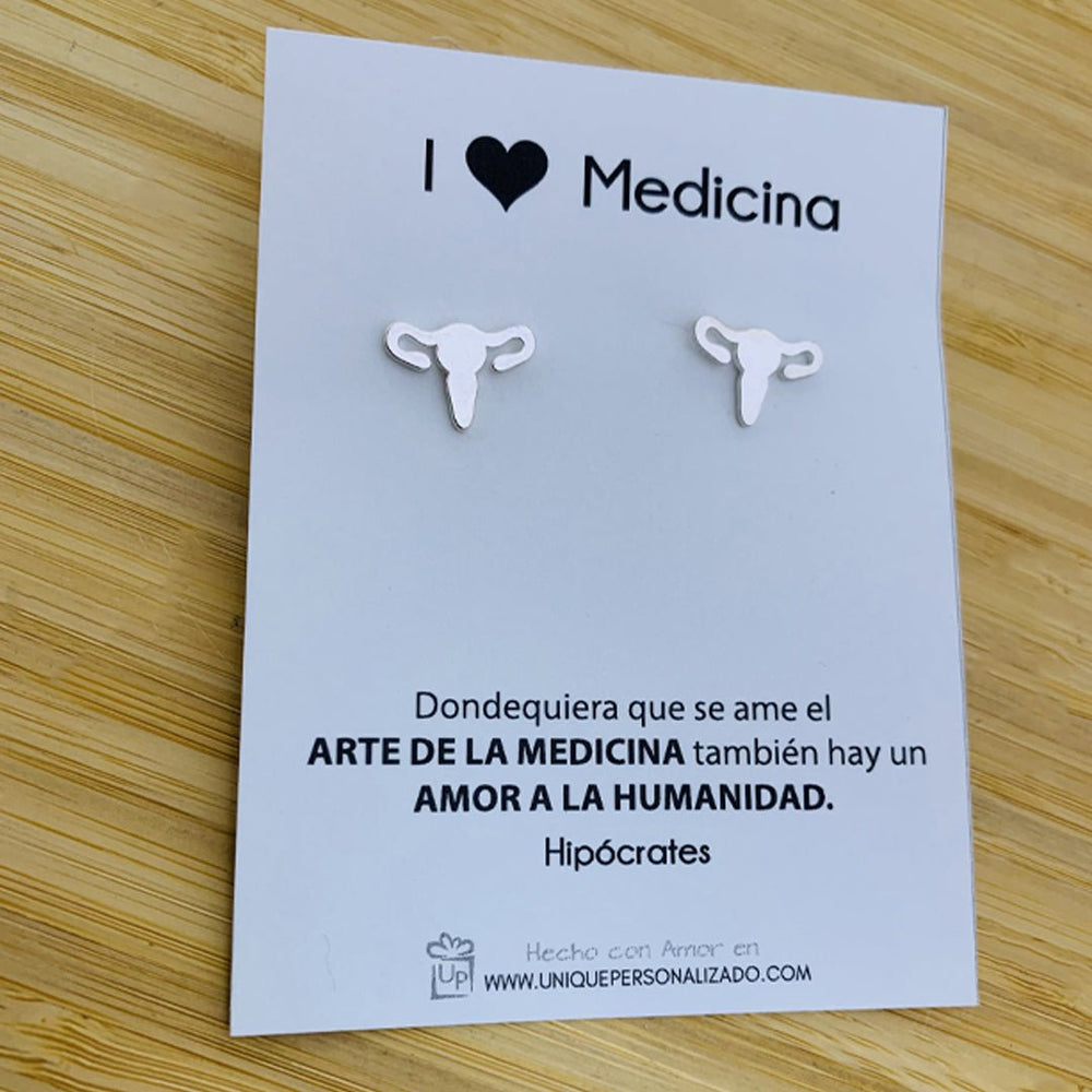 Aretes dormilona trompa de Falopio - Unique Personalizado