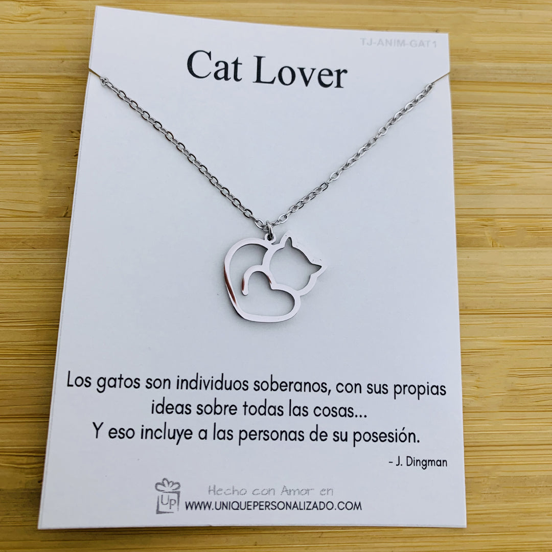 Cadena corazón Cat lover