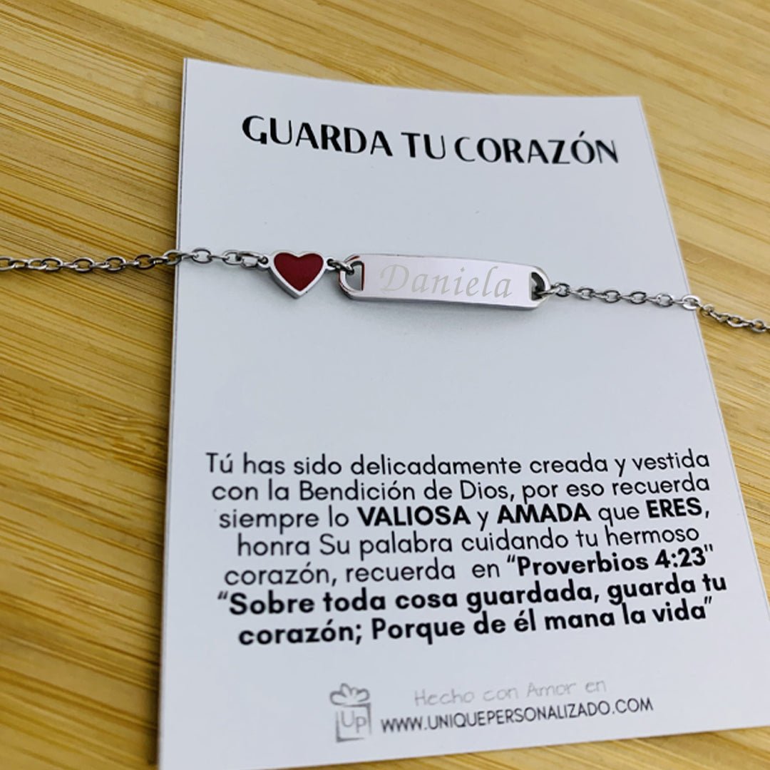 Brazalete con corazoncito rojo - Unique Personalizado