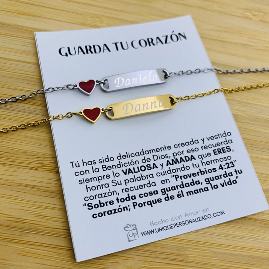 Brazalete con corazoncito rojo - Unique Personalizado