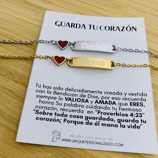 Brazalete con corazoncito rojo - Unique Personalizado