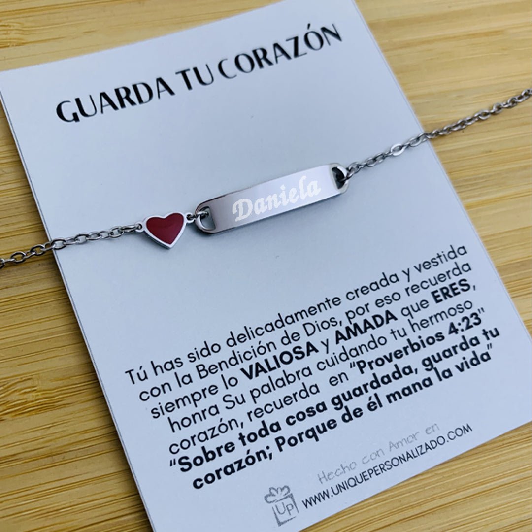 Brazalete con corazoncito rojo - Unique Personalizado