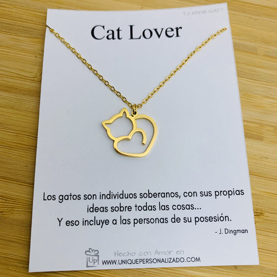 Cadena corazón Cat lover