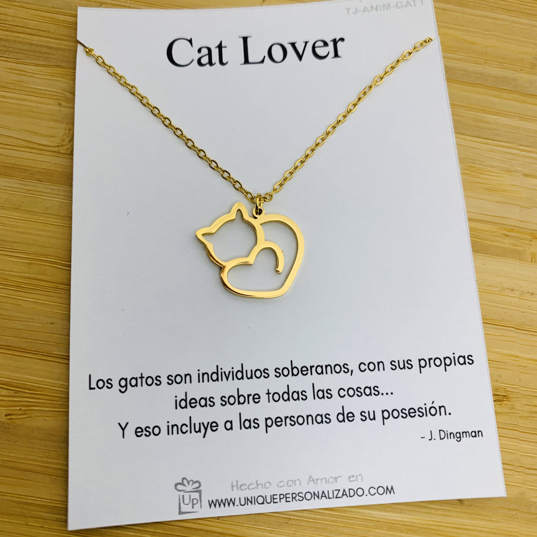 Cadena corazón Cat lover