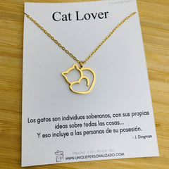 Cadena corazón Cat lover