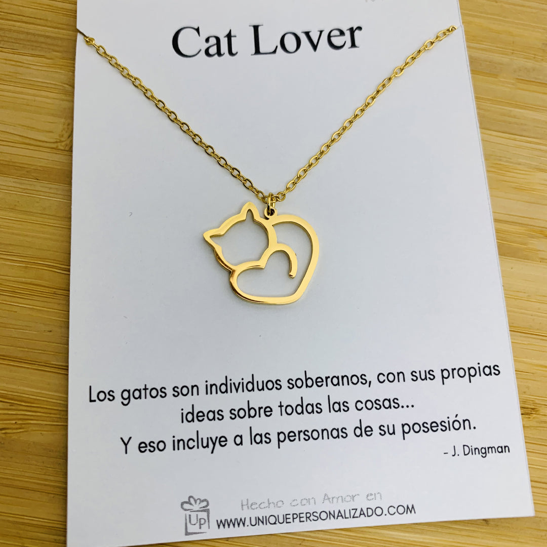 Cadena corazón Cat lover