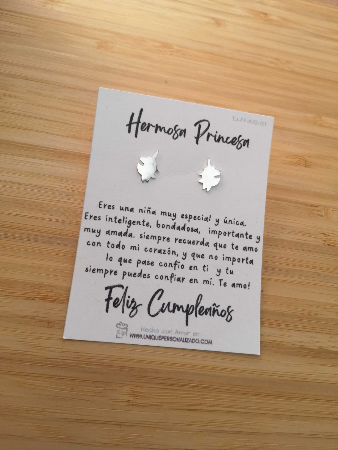 Aretes Dormilona Unicornios ( A - AR - AN01 ) - Unique Personalizado