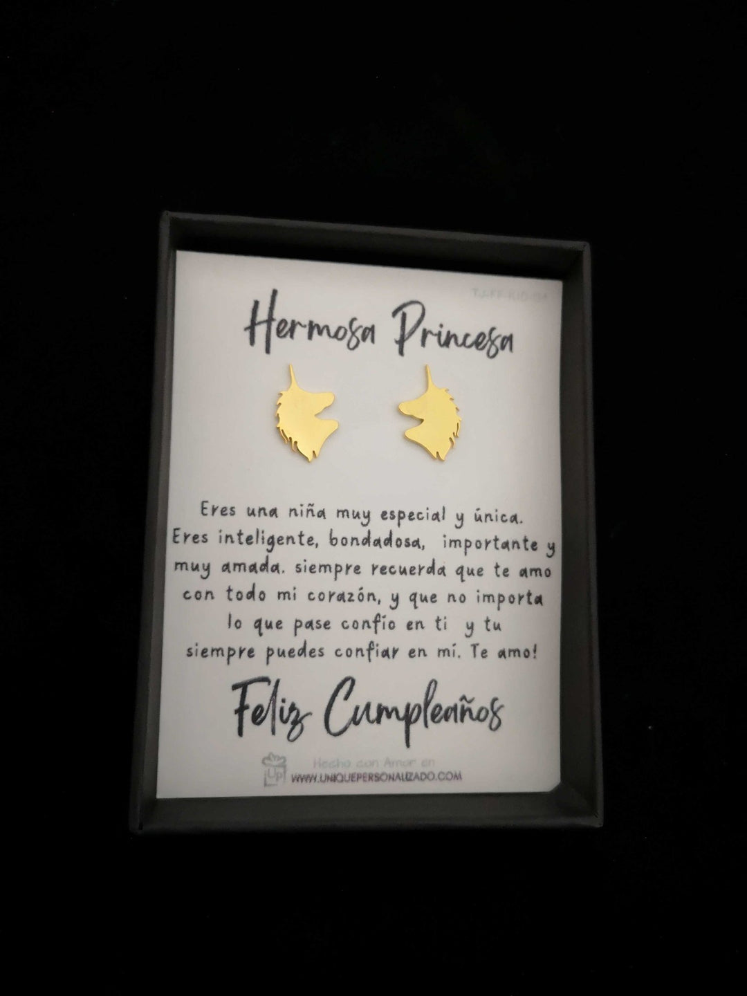 Aretes Uniciornios Para niñas A - AR - UNI2 - Unique Personalizado