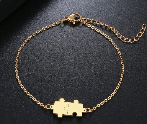 Brazalete de mujer dos piezas de puzzle - Unique Personalizado