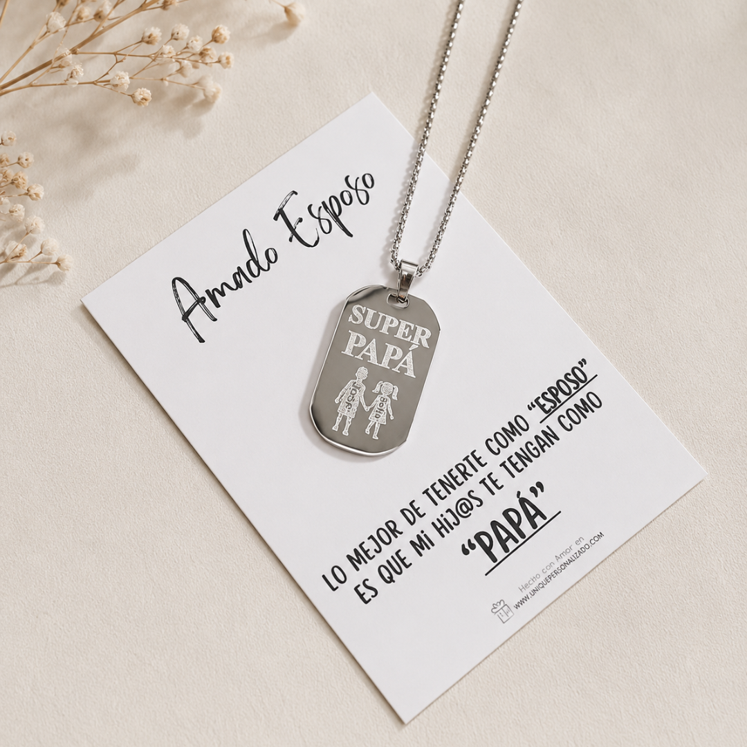Cadena dogtag unique personalizado