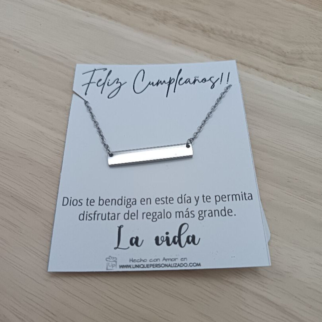 Cadena de barra con diseño personalizado en metal pulido