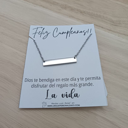 Cadena de barra con diseño personalizado en metal pulido