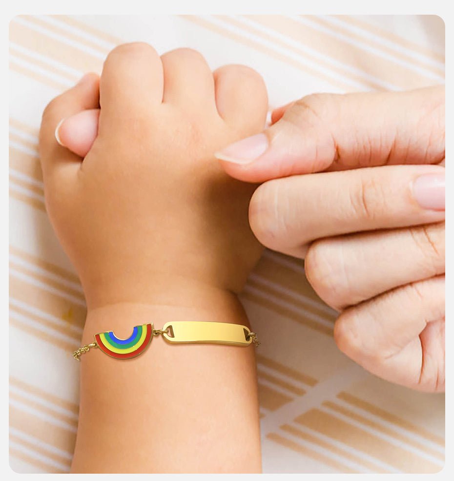 Brazalete con charm arcoíris - Unique Personalizado