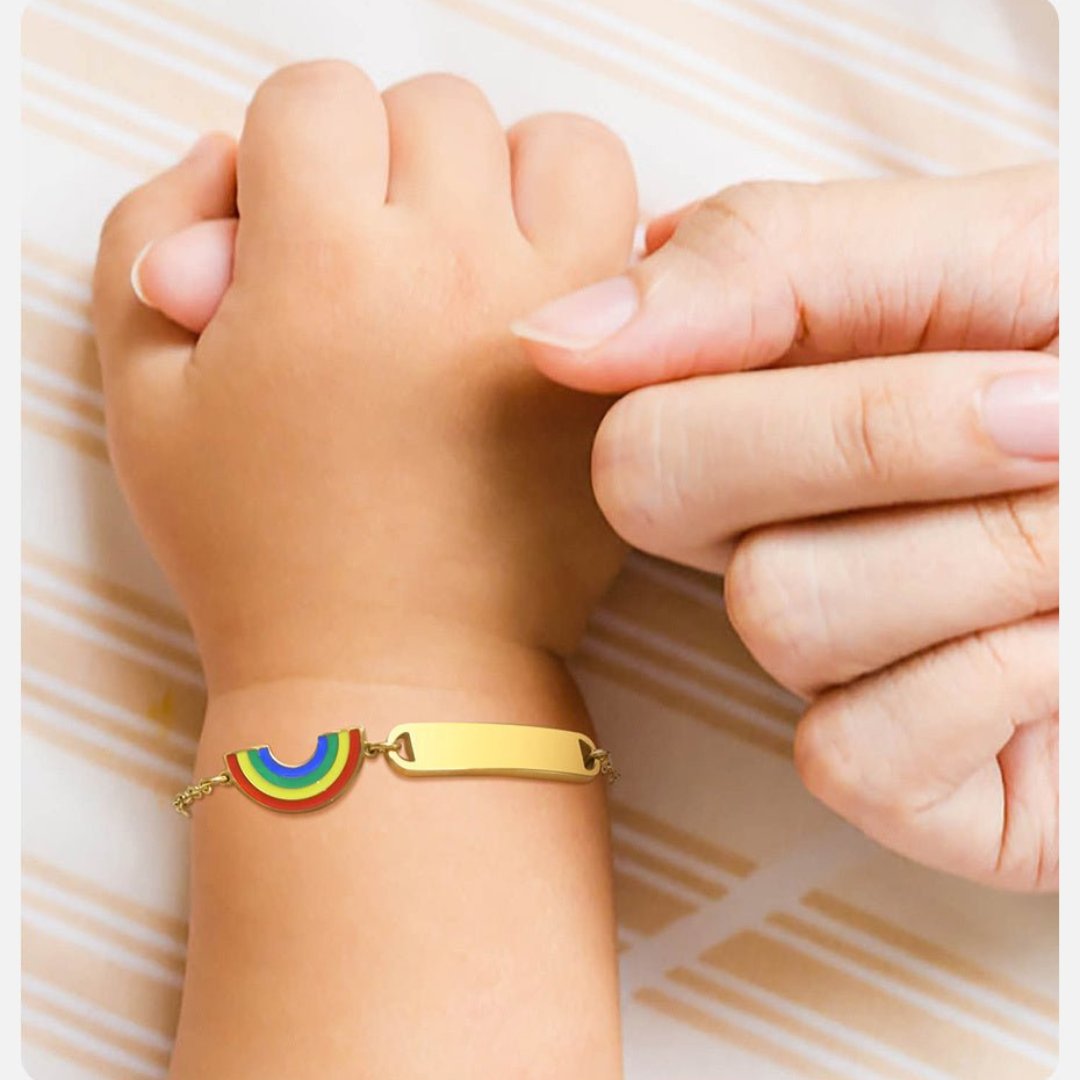 Brazalete con charm arcoíris - Unique Personalizado