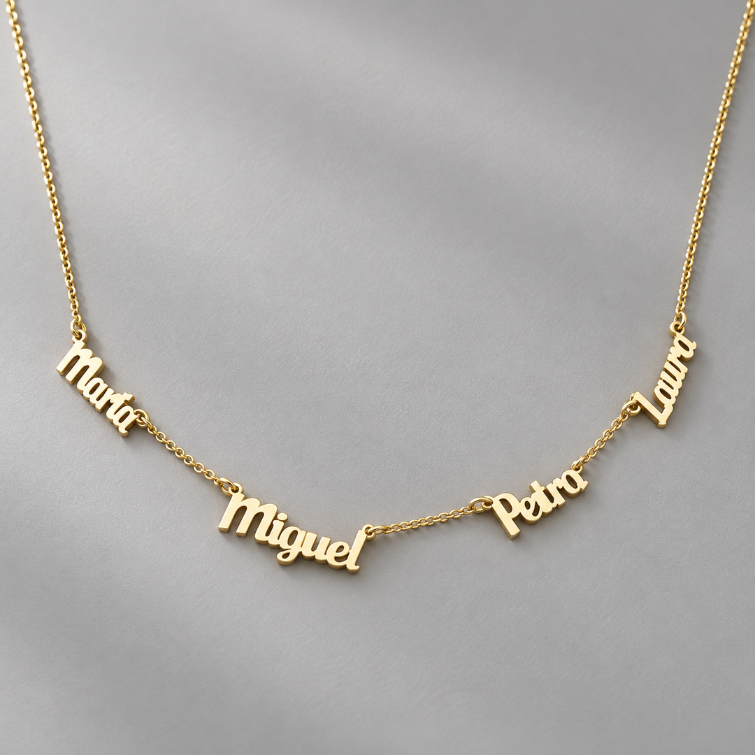 Cadena con mini nombres personalizados - Unique Personalizado