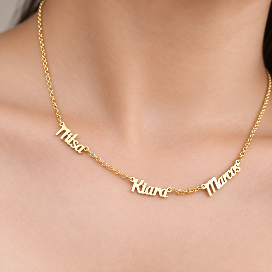 Cadena con mini nombres personalizados - Unique Personalizado