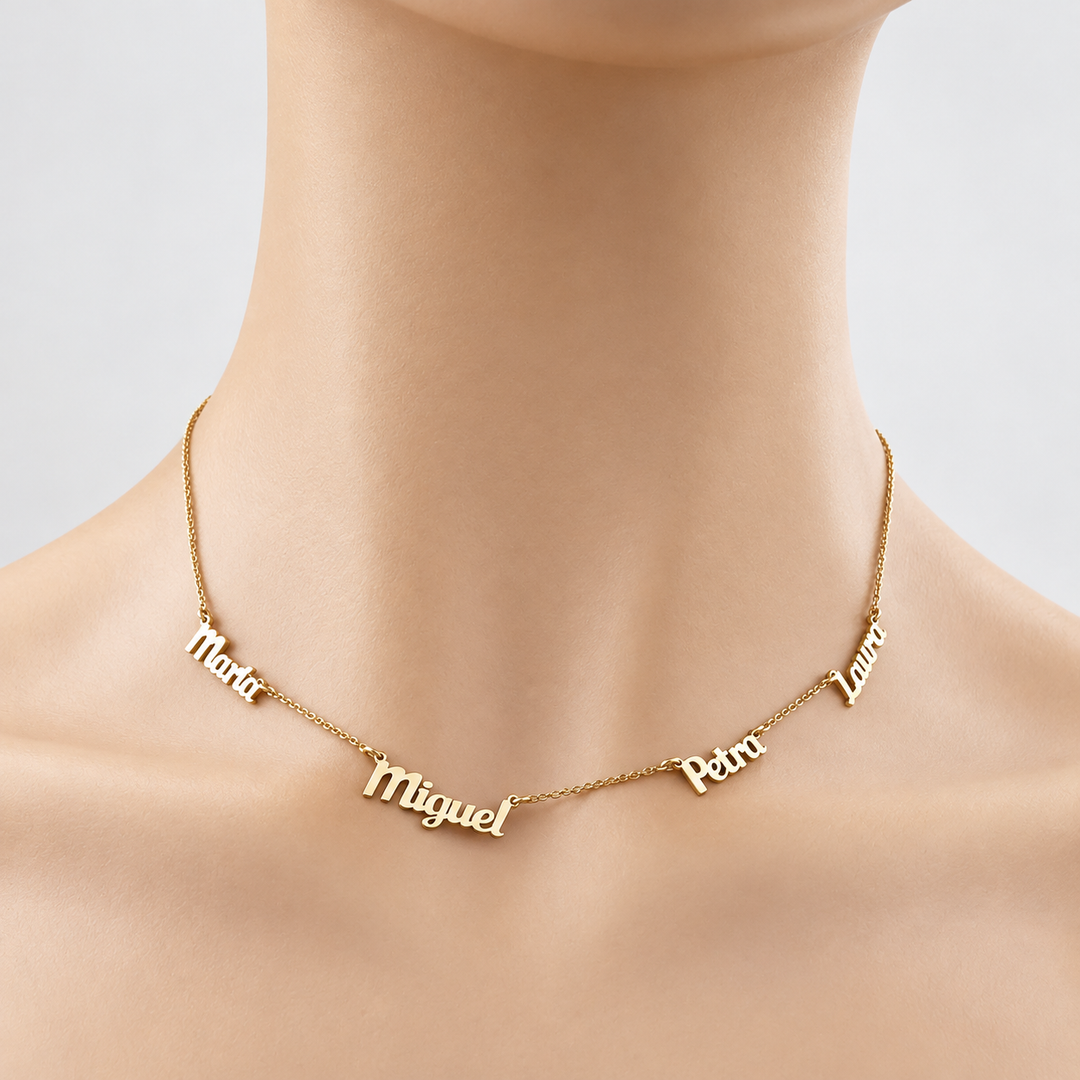 Cadena con mini nombres personalizados - Unique Personalizado