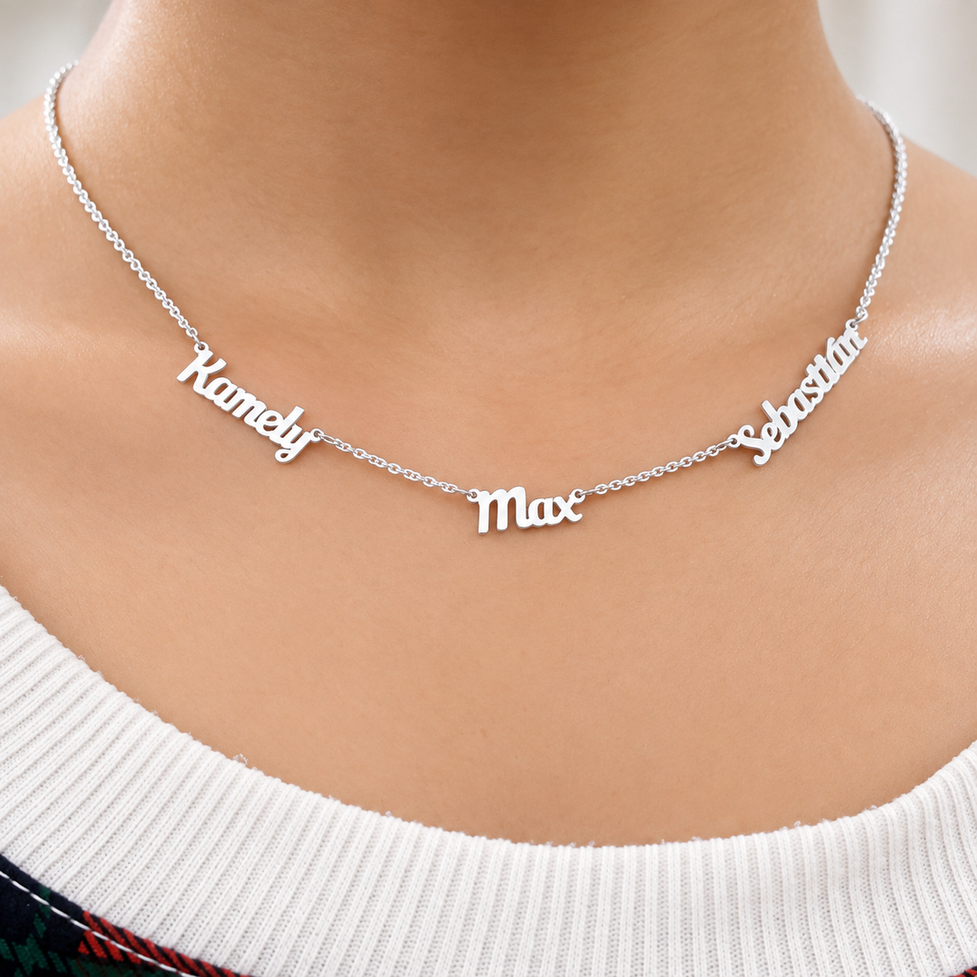 Cadena con mini nombres personalizados - Unique Personalizado