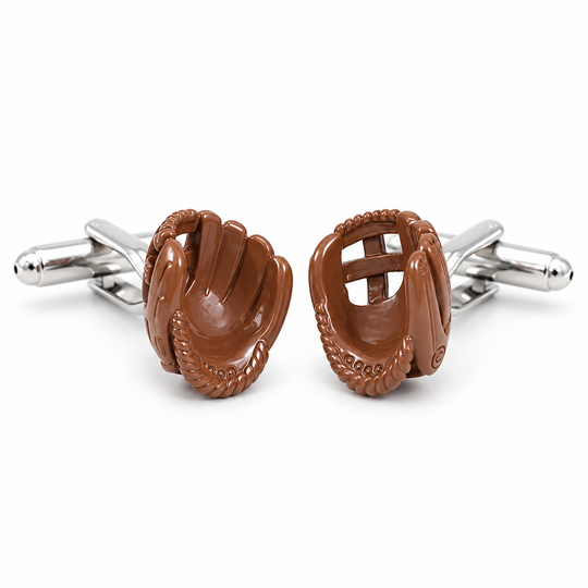 Gemelos de Béisbol Pelota y Guante en Acero Inoxidable - Unique Personalizado