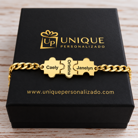 Brazalete para hombre con piezas de puzzle