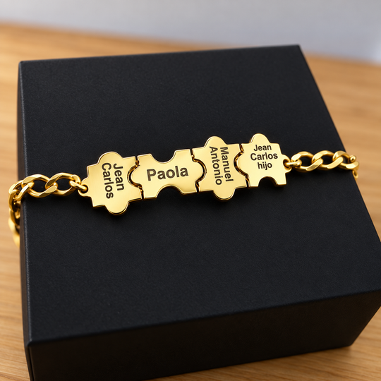 Brazalete para hombre con piezas de puzzle