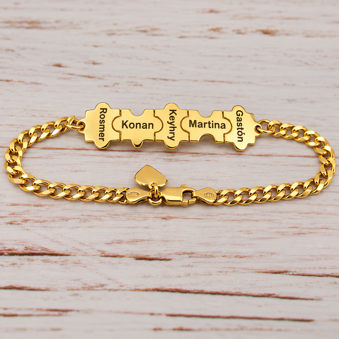 Brazalete para hombre con piezas de puzzle