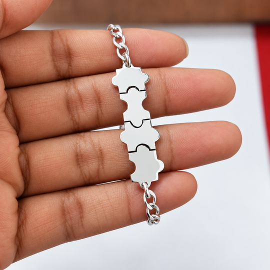 Brazalete para hombre con piezas de puzzle
