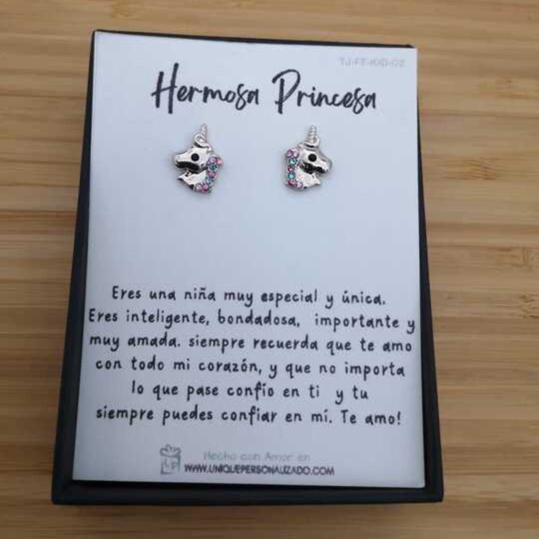 Aretes Unicornios PARA NIÑAS ( A - AR - UNI5P ) - Unique Personalizado